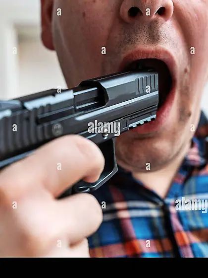 Gun in mouth