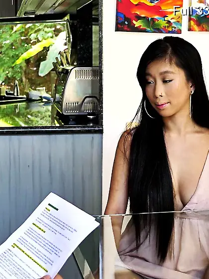 Horny Asian babe gets big patient's cock