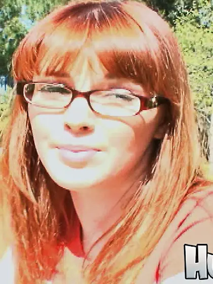 Red-haired bitch glasses shaved