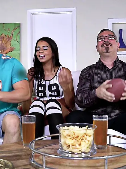 Tiny long-haired latina slut