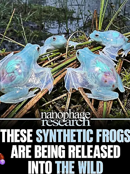 Bat winged balloon frogs