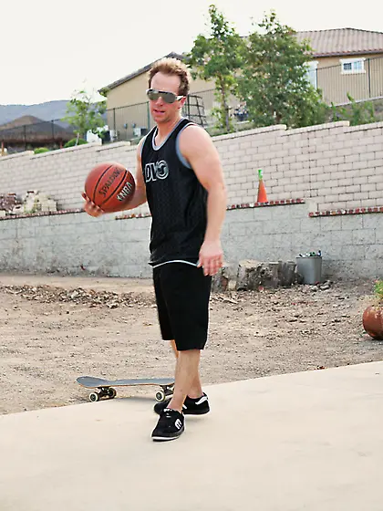 Dress-wearing blonde in stockings gets fucked in the kitchen