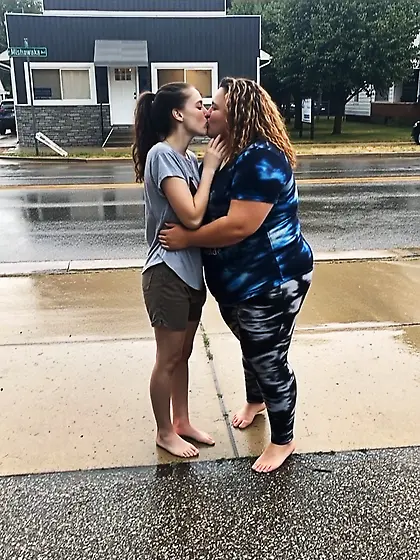 Me and my mom and sisters making out