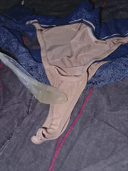 Cum of a user for my moms thong