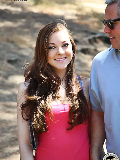 Pale interracial brunette