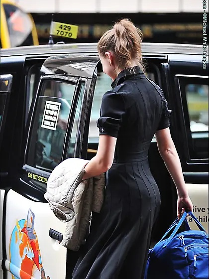 Tina Kay takes her classy black lingerie off and teases us with