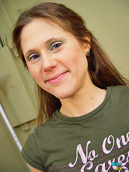 Innocent brunette enjoys stripping