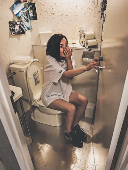 Toilet and pee girls