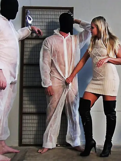 Sexy blonde white dress