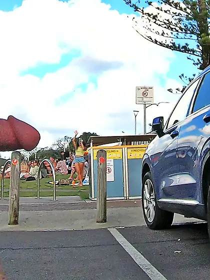 WNBR Byron Bay public erection happy flashing