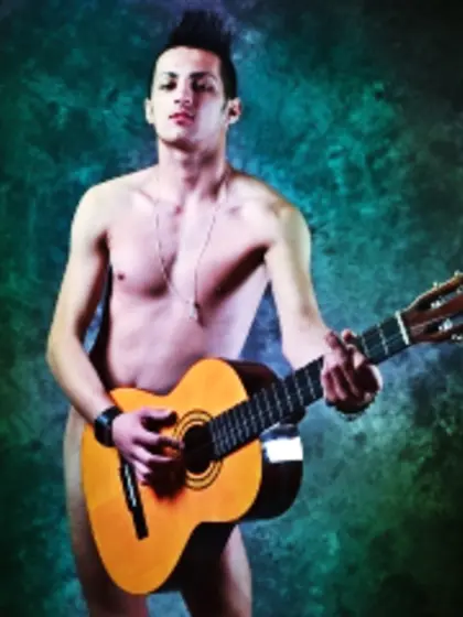 Brunette Young Man Maxx Oil.