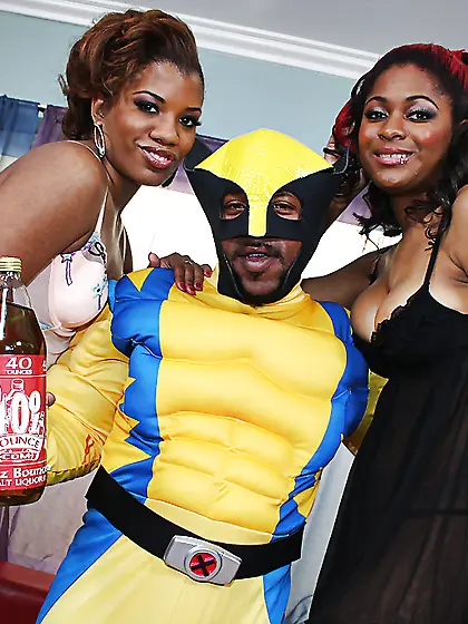 Dirty hardcore ebony threesome