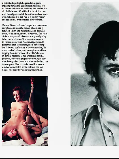 Tina Peterson,  nudes by her own son,  Leigh Ledare