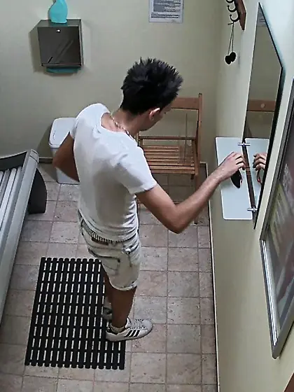 Teen twink stylish haircut