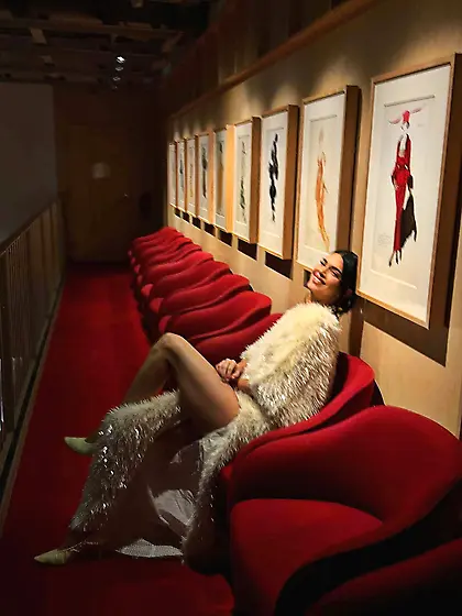 Kendall Jenner in a white dress