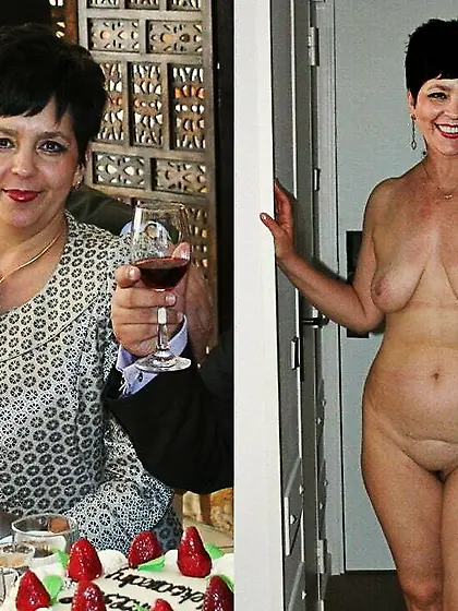 mature dressed undressed