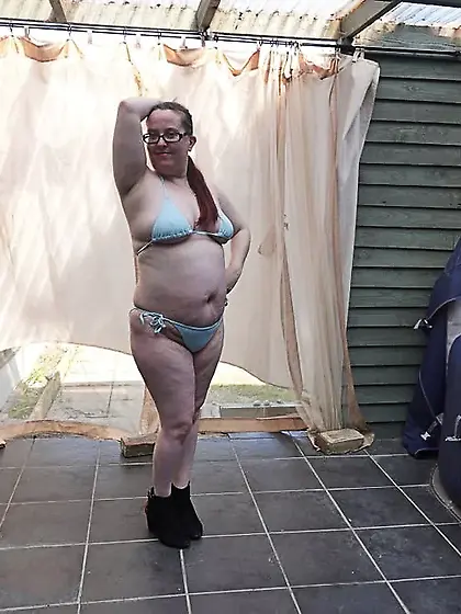 Haley in bikini and boots