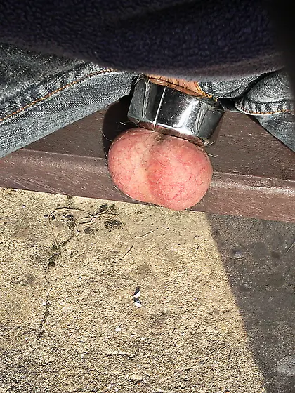 Trousers with a hole in the crotch