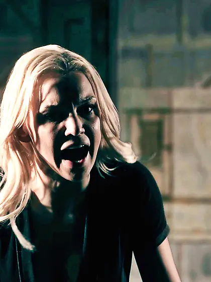 Boobilicious blondie black uniform