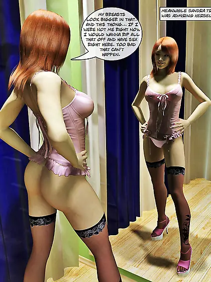 Beautiful brunette double penetration