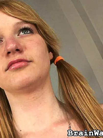 Petite brainwashed teen rubs