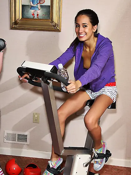 Slender Amia Moretti and her redhead girlfriend have a wicked le