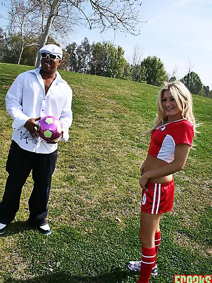 Small titted soccer girl Paris Gables gets brutally banged by bl