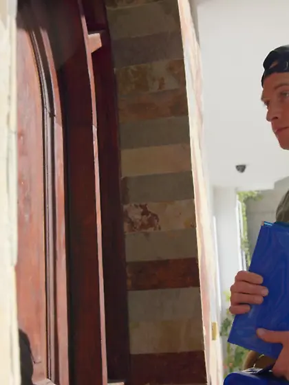 Hot threesome love with goofy uniforms and big naturals