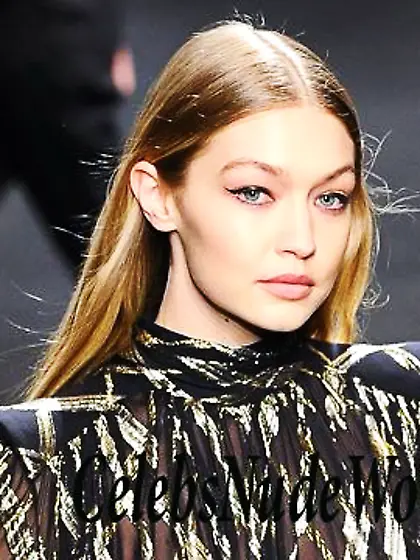Gigi Hadid See Thru Dress On The Runway In Milan