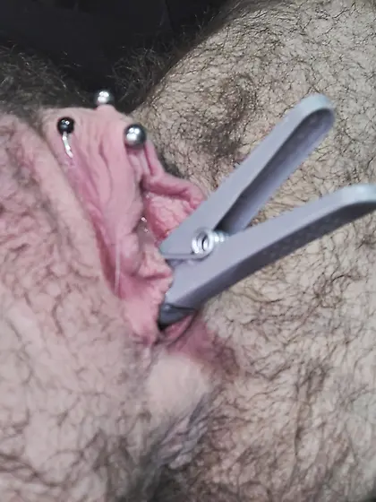 Weird objects in my pierced boy pussy