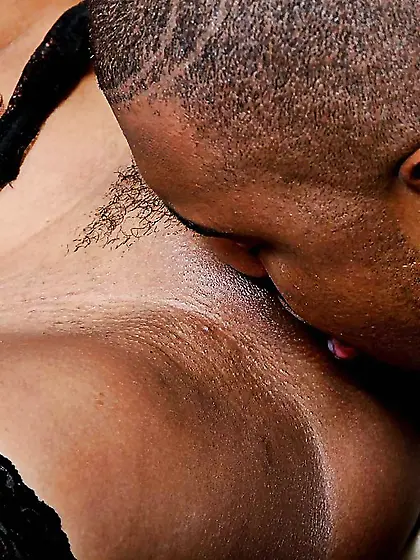 Charming hairy ebony pussy