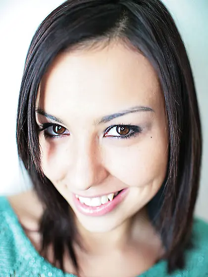 Attractive brunette Talia Nubiles shows off her bare bubble ass