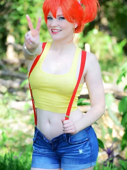 Redhead Christina Pokemon cosplay Misty ginger