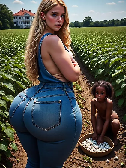 Cotton Picker and Her White Goddess