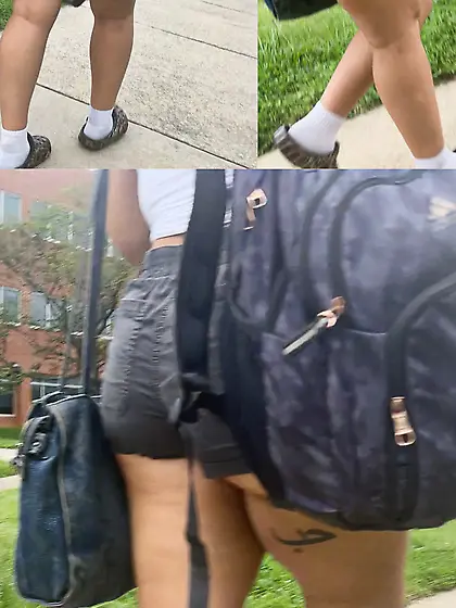 [ASS & LEGS] COLLEGE GIRL WITH HER CHEEKS OUT