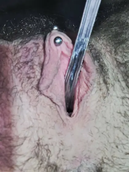 Weird objects in my pierced boy pussy