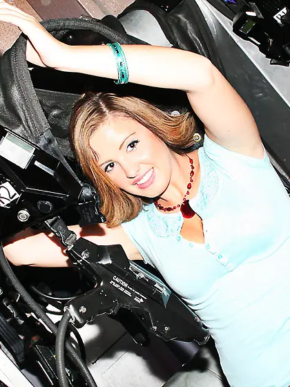 Short-haired brunette gets her pussy banged and her clit rubbed