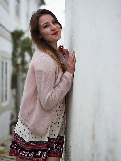 Scarlot Rose shows off her upskirt panties while out on the town