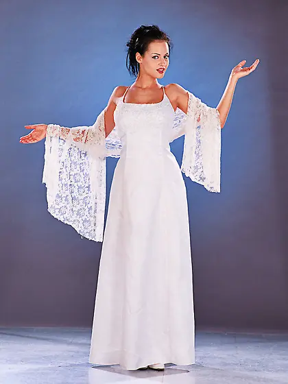 Beautiful babe pose white