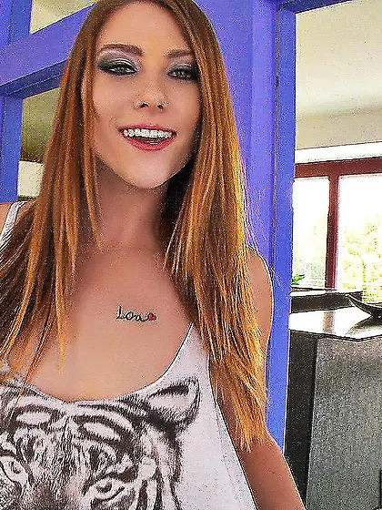 Slutty babe Shae Snow is having wild fun all on her own with her