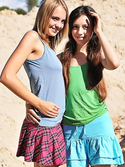 Two alluring teens