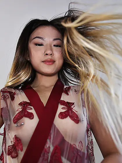 Lulu Chu sucks massive cock before getting laid