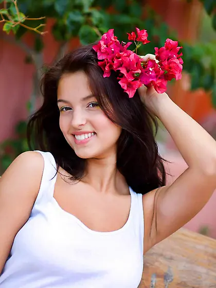 Asian girl in pantyhose Inez YLP takes big boobs out and plays i